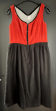 Damen Trachten Dirndl ärmellos Rot Schwarz ca. Gr. 42 v. Wieser