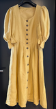 Damen Trachten Dirndl 3/4 Arm Gelb ca. Gr. 42