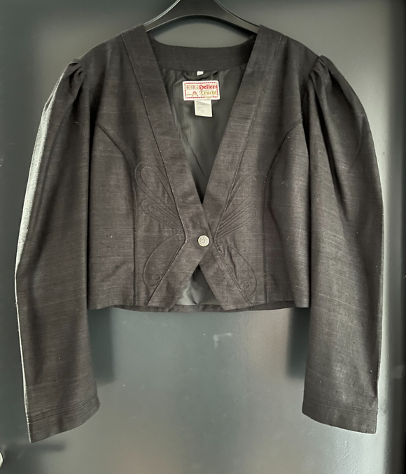 Damen Trachten Janker/Jacke Schwarz ca. Gr. 40 v. Heller Tracht