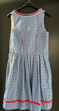 Damen Trachten Dirndl ärmellos blau weiß kariert ca. Gr. 42 v. Country Life