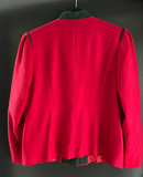 Damen Trachten Janker/Jacke Rot, grün ca. Gr. 42 v. Bauer