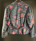 Damen Trachten Janker/Jacke Blau Rosa, grün geblümt ca. Gr. 38