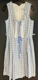 Damen Trachten Dirndl ärmellos Hellblau-Weiß kariert ca. Gr. 36 v. C&A
