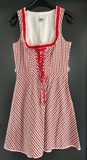 Damen Trachten Dirndl ärmellos Rot kariert ca. Gr. 36 v. Country Line