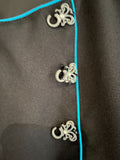 Damen Trachten Dirndl ärmellos schwarz, hellblau Gr. 40/42 v. Port Louis
