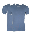 Herren T-Shirt 2er Pack Kurzarm Grau Grün Blau Gr. M
