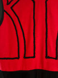 Damen Trachten Dirndl ärmellos Schwarz, Rot, Gold ca. Gr. 40