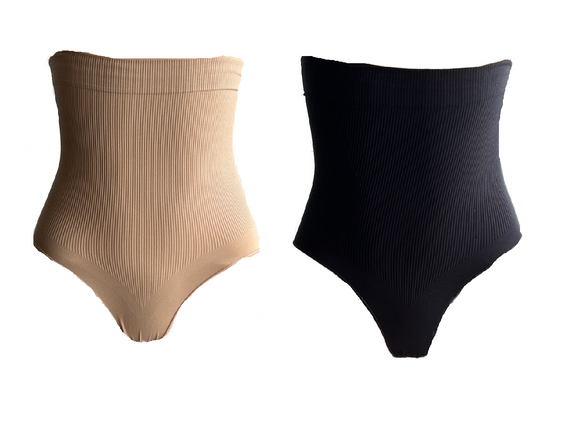 Damen Slip figurformend Shapewear Beige, Schwarz Gr. S, M, L, XL