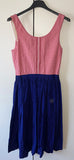 Damen Trachten Dirndl ärmellos Rosa/Blau Gr. 38 v. Herta Kraft