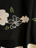 Damen Trachten Rock Schwarz mit Blumenmuster Gr. 38
