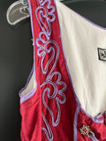 Damen Trachten Dirndl ärmellos Rot, Lila ca. Gr. 38 v. Lifos