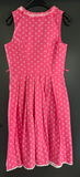 Damen Trachten Dirndl ärmellos Rosa-Weiß gemustert ca. Gr. 38 v. Landhaus