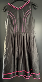 Damen Trachten Dirndl ärmellos Schwarz, Rosa ca. Gr. 42 v. Stockerpoint