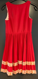 Damen Trachten Dirndl ärmellos Rot Gr. 36