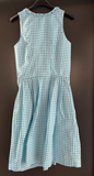 Damen Trachten Dirndl ärmellos hellblau weiß kariert ca. Gr. 32 v. Country Life