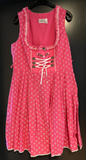 Damen Trachten Dirndl ärmellos Rosa, Weiß gemustert ca. Gr. 46 v. C&A