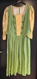 Damen Trachten Dirndl langarm Grün, Gelb ca. Gr. 40 v. C&A