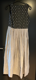 Damen Trachten Dirndl ärmellos Grau, weiße Stickerei Gr. 40 v. Berwin & Wolff