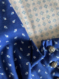 Damen Trachten Dirndl ärmellos blau weiß gemustert ca. Gr. 40