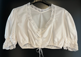 Damen Trachten Dirndl Bluse kurzarm weiß ca. Gr. 42 v. Chiemseer Dirndl