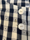Damen Trachten Dirndl kurzarm Blau, Weiß gemustert Gr. 42 v. Vilona