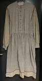 Damen Trachten Dirndl langarm Braun, Blau, Weiß gemustert ca. Gr. 48 v. Alphorn