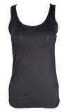 Damen Modal-Unterhemd Tanktop Weiß Schwarz Baumwolle Gr. S M L