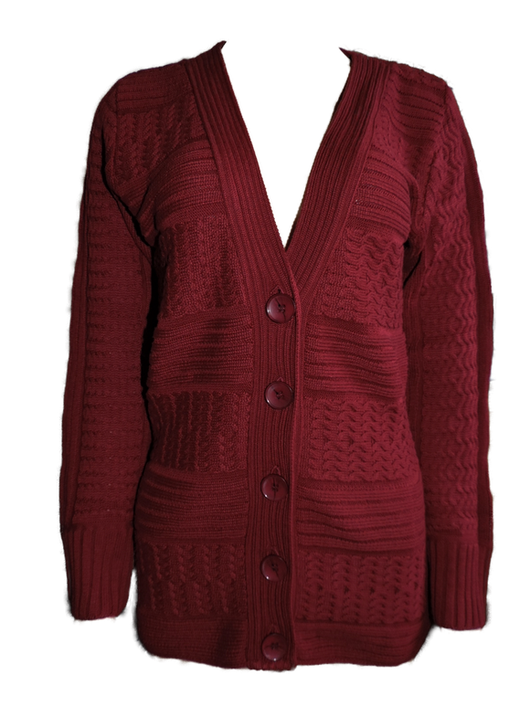 Capuccino Damen Strickjacke Weinrot Gr. 38