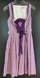 Damen Trachten Dirndl ärmellos Lila, Weiß kariert Gr. 34 v. C&A