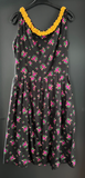 Damen Trachten Dirndl ärmellos Schwarz, mehrfarbig gemustert ca. Gr. 42