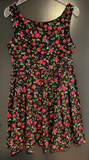Damen Trachten Dirndl ärmellos Schwarz, Mehrfarbig gemustert ca. Gr. 40