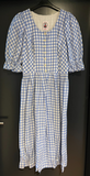 Damen Trachten Dirndl kurzarm Blau, Weiß gemustert Gr. 40 v. Salzburger Dirndl