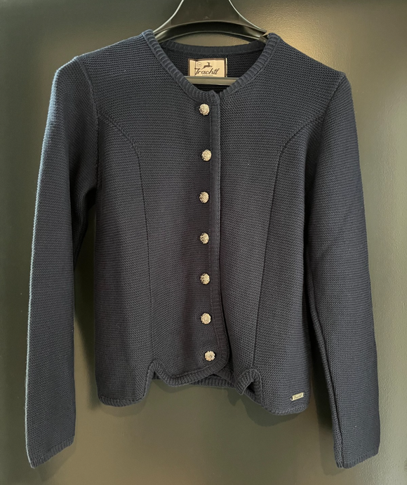 Damen Trachten Janker/Strickjacke Blau ca. Gr. 38 v. Trachtl