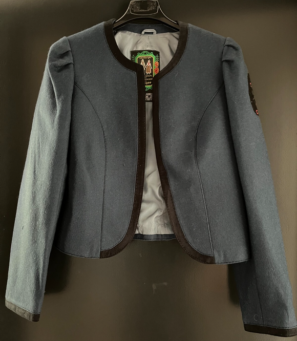 Damen Trachten Janker/Jacke Blau ca. Gr. 36 v. Wenger