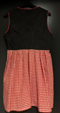 Damen Trachten Dirndl ärmellos schwarz, rot-weiß kariert ca. Gr. 36 v. Astrapahl