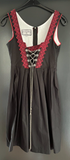Damen Trachten Dirndl ärmellos schwarz weinrot ca. Gr. 34 v. Oscartrachten