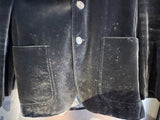 Damen Trachten Janker/Jacke Schwarz Samt-Optik ca. Gr. 42