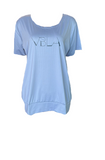 Venice Beach Curvi Damen T-Shirt Louna Power Peach, Delft Blue Gr. 44,46,48,50