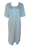 Damen Nachthemd Kurzarm Lila Orange Rosa Blau Gr. M L XL XXL