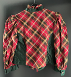 Damen Trachten Bluse langarm mehrfarbig gemustert ca. Gr. 42