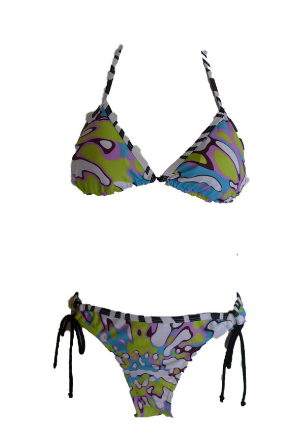 Damen Triangel Bikini mehrfarbig gemustert Gr. 36 38 40 42 NEU