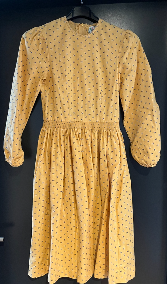 Kinder Trachten Dirndl langarm Gelb gemustert Gr. 152 v. C&A