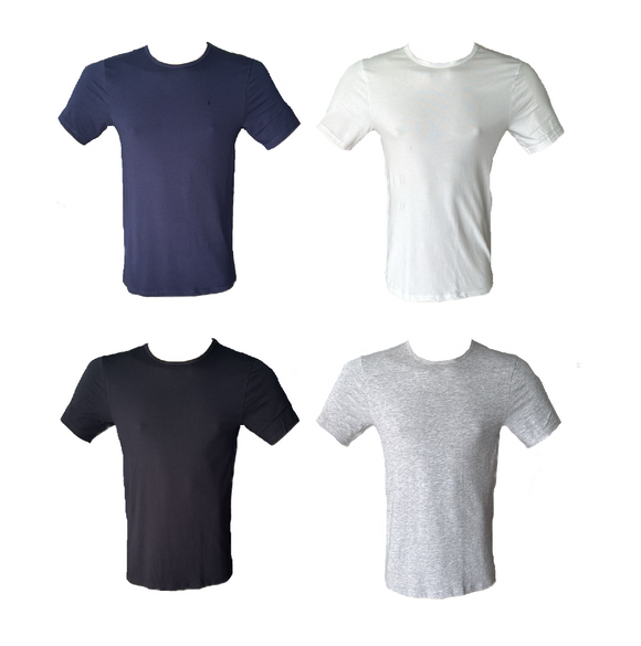 Herren T-Shirt Kurzarm Rundhalsausschnitt Navy,Weiß,Schwarz,Grau Gr. M,L,XL,2XL