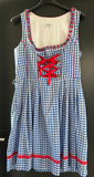 Damen Trachten Dirndl ärmellos blau weiß kariert ca. Gr. 42 v. Country Life