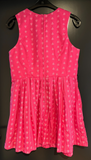 Damen Trachten Dirndl ärmellos Rosa, Weiß gemustert Gr. 44 v. NKD