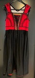 Damen Trachten Dirndl ärmellos Schwarz, Rot, Gold ca. Gr. 40
