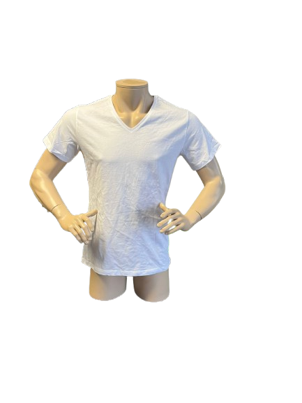 Herren T-Shirt V-Ausschnitt  77788 weiss