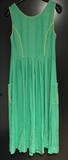 Damen Trachten Dirndl ärmellos Grün, Gelb mit Stickerei Gr. 40 v. Meico