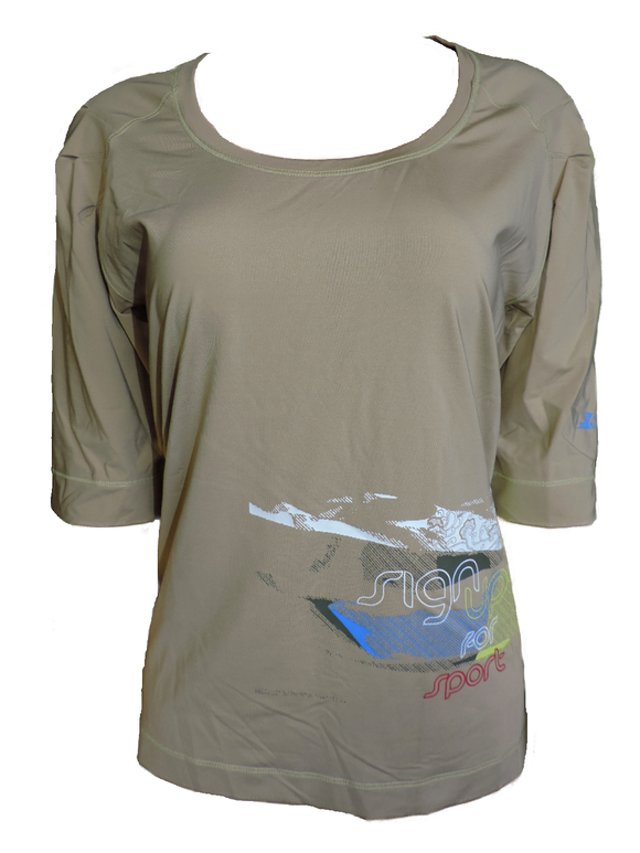 Joy Damen T-Shirt Grün Muster Gr. 38