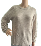 Damen Pulli braun beige grau blau S M L XL